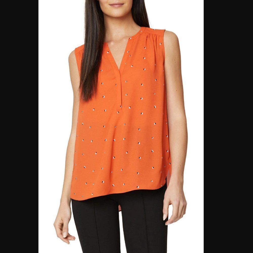 360 by NYDJ Perfect Sleeveless Blouse in Isla‎ Spots Size XS